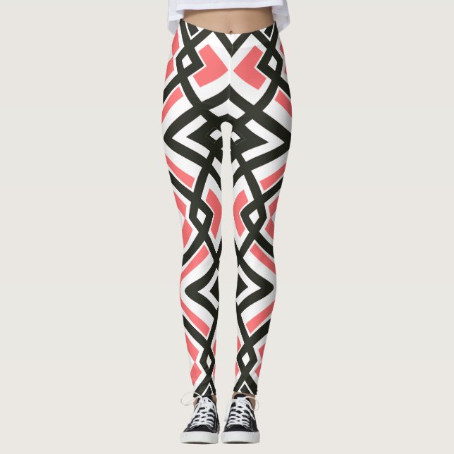 Multicolor-nahtloses Muster "Ratti_Creative_Arts" Leggings (Vorderseite)