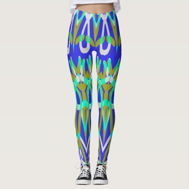 Multicolor-nahtloses Muster "Ratti_Creative_Arts" Leggings (Vorderseite)