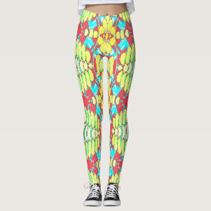 Multicolor-nahtloses Muster "Ratti_Creative_Arts" Leggings