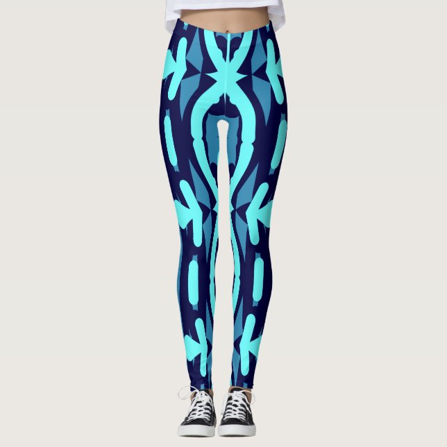 Multicolor-nahtloses Muster "Ratti_Creative_Arts" Leggings (Vorderseite)