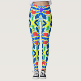 Multicolor-nahtloses Muster "Ratti_Creative_Arts" Leggings