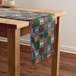 Multicolor Owl Muster Kurzer Tischläufer