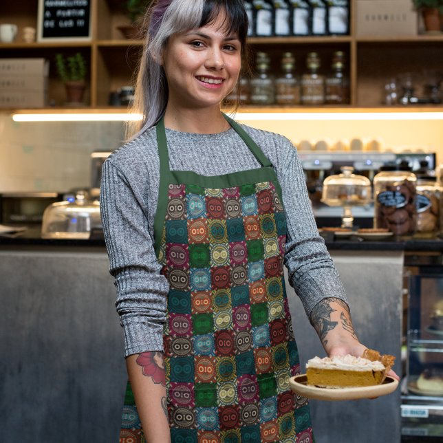 Multicolor Owl Muster Schürze (multicolor owl pattern apron)