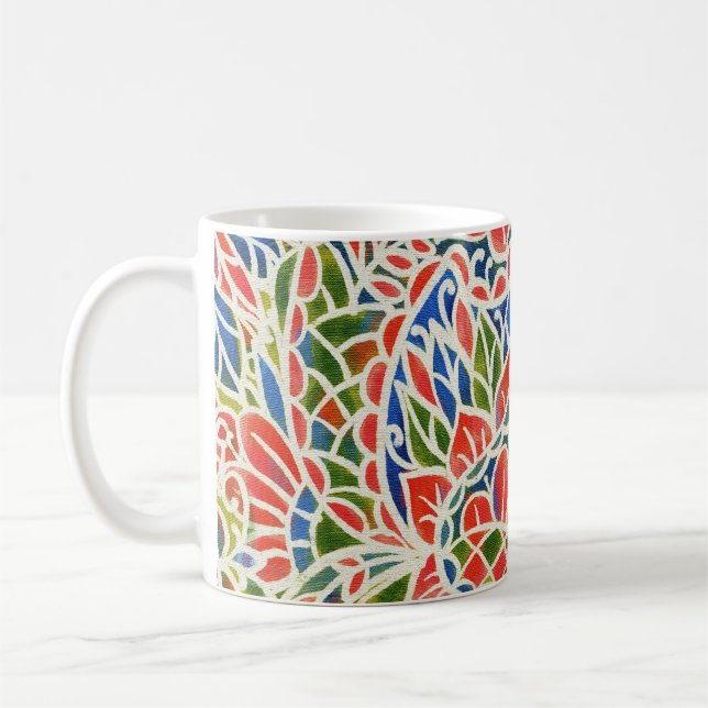 Multicolor Paisley Print Batik Muster Kaffeetasse (Links)