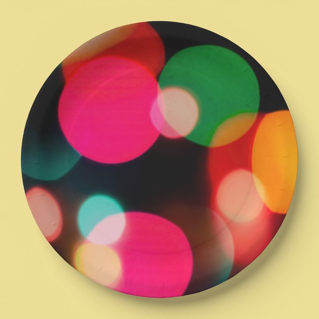 Multicolor Party Bokeh Pappteller (Von Creator hochgeladen)