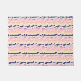 Multicolor Pastel Wave Pattern Fußmatte