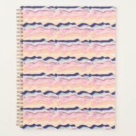 Multicolor Pastel Wave Pattern Planer