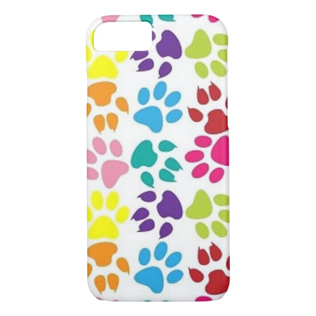Multicolor Paws Case-Mate iPhone Hülle (Rückseite)