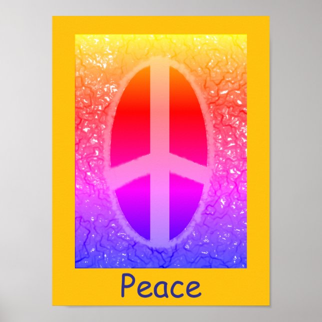 Multicolor Peace Sign Poster (Vorne)