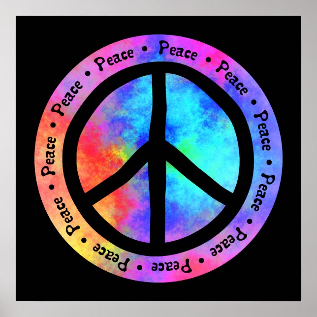 Multicolor Peace Sign Poster (Vorne)