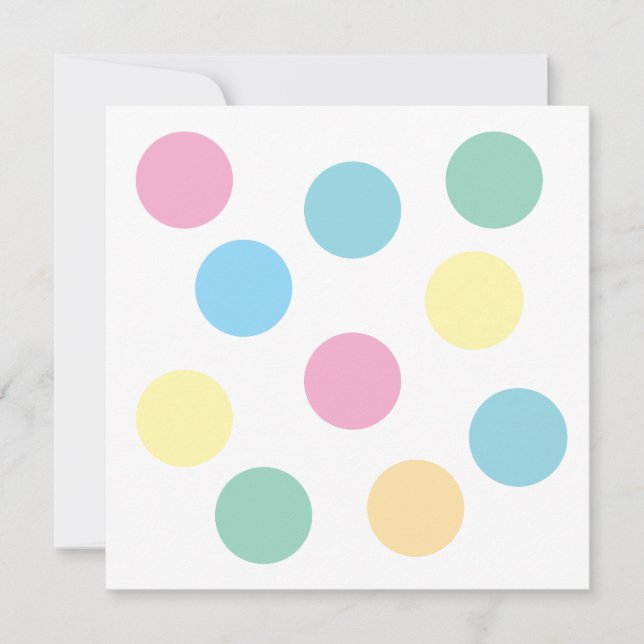 Multicolor Polka Dots Flat Card (Vorderseite)