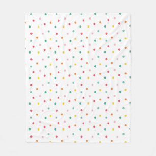 Multicolor Polka Dots Fleecedecke