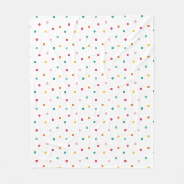 Multicolor Polka Dots Fleecedecke (Vorderseite)
