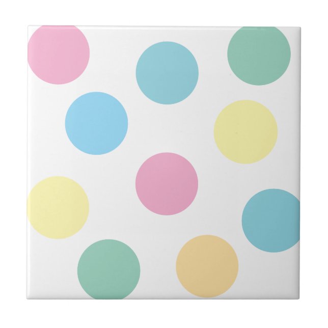 Multicolor Polka Dots Fliese (Vorderseite)