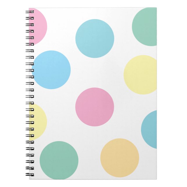 Multicolor Polka Dots Notizblock (Vorderseite)