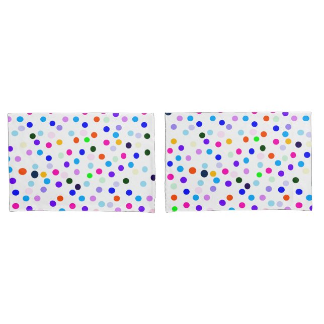 Multicolor Polka Dots Standard Pillowcases Kissenbezug (Vorderseite-Set)