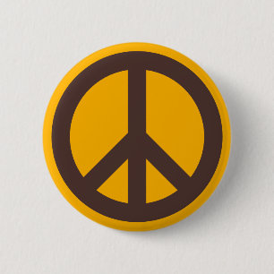 Multicolor Protest Hippie 60er Retro Button
