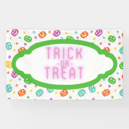 Multicolor Pumpkins Halloween-Muster Banner