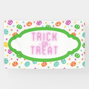 Multicolor Pumpkins Halloween-Muster Banner