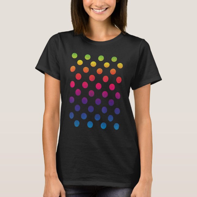 Multicolor Rainbow Polka Dot International Dot Day T-Shirt (Vorderseite)