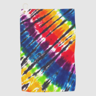 Multicolor-Regenbogen-Krawatte Golfhandtuch