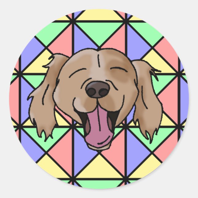 Multicolor Retriever Sticker (Vorderseite)