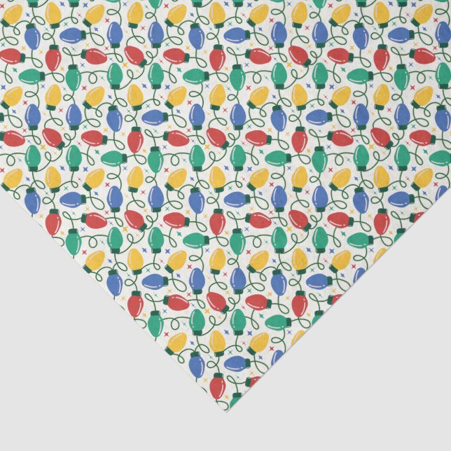 Multicolor Retro-Weihnachtslichter passend Seidenpapier (Ausschnitt)