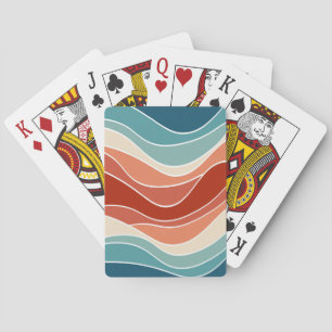 Multicolor-Retro-Wellen Spielkarten