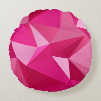 Multicolor rosa, geometrische Formen, Drehkissen Rundes Kissen