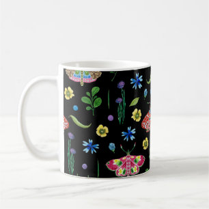 Multicolor-Schmetterlinge: Helles, nahtloses Muste Kaffeetasse