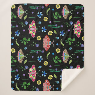 Multicolor-Schmetterlinge: Helles, nahtloses Muste Sherpadecke