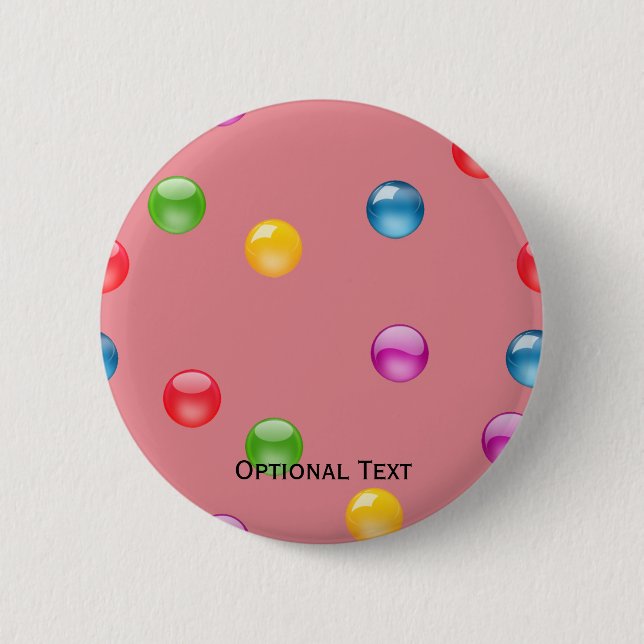 Multicolor Shiny Punkt Confetti DIY Hintergrund Button (Vorderseite)