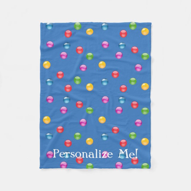 Multicolor Shiny Punkt Confetti DIY Hintergrund Fleecedecke (Vorderseite)