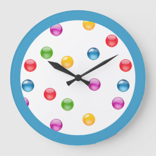 Multicolor Shiny Punkt Confetti DIY Hintergrund Große Wanduhr