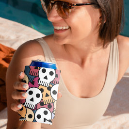 Multicolor Skulls-Muster Dosenkühler