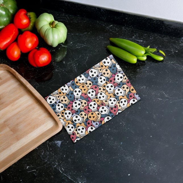 Multicolor Skulls-Muster Geschirrtuch (Kitchen Towel)