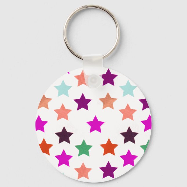 Multicolor Star Pattern Schlüsselanhänger (Vorderseite)
