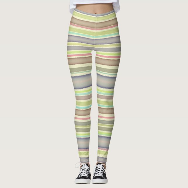 Multicolor-Streifen Leggings (Vorderseite)