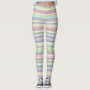 Multicolor-Streifen Leggings