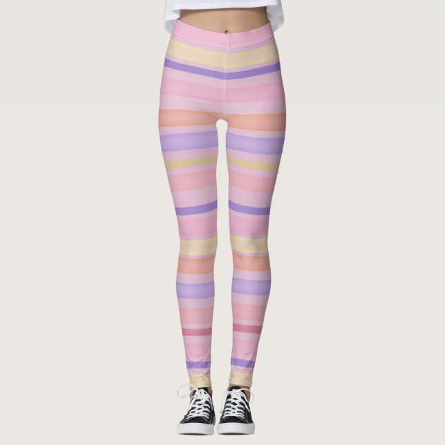 Multicolor-Streifen Leggings (Vorderseite)