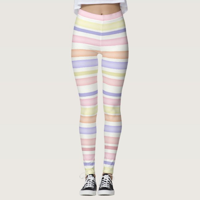 Multicolor-Streifen Leggings (Vorderseite)