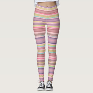 Multicolor-Streifen Leggings