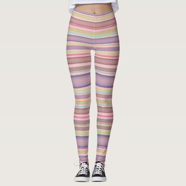 Multicolor-Streifen Leggings (Vorderseite)