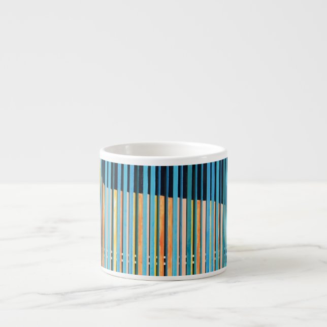 Multicolor-Streifendesign Espressotasse (Vorderseite)