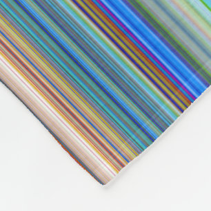 Multicolor-Streifenmuster Fleecedecke