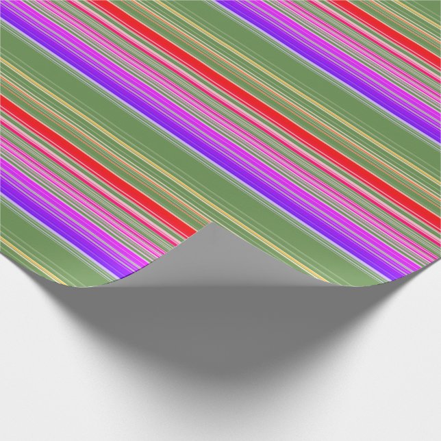 Multicolor-Streifenmuster Geschenkpapier (Ecke)
