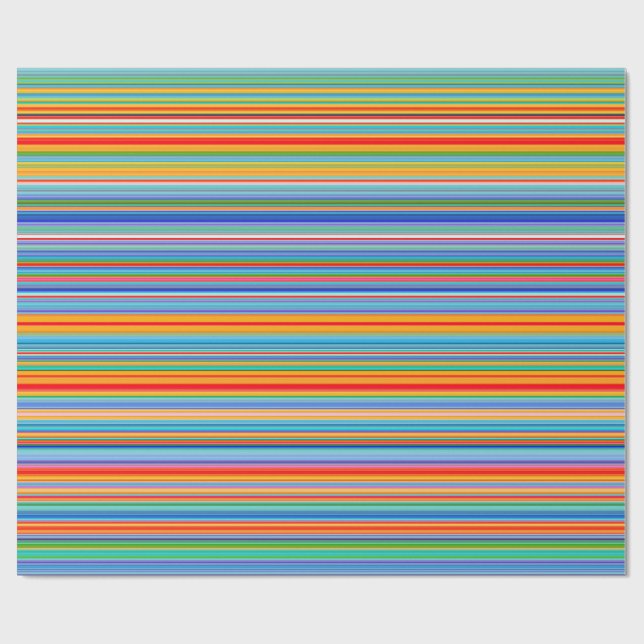 Multicolor-Streifenmuster Geschenkpapier (Flach)