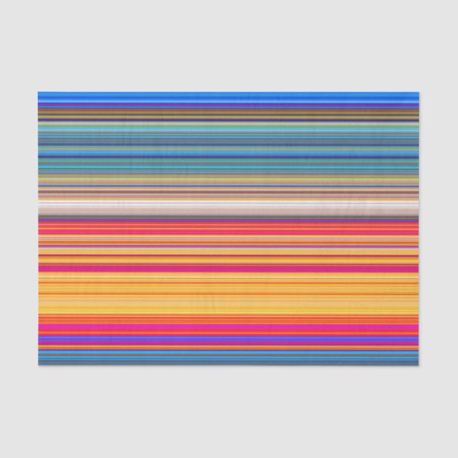 Multicolor-Streifenmuster Seidenpapier (Vorderseite)