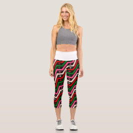 multicolor stripe capri leggings