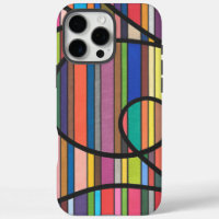 Multicolor Stripte Abstrakte, schwarze Krümmer